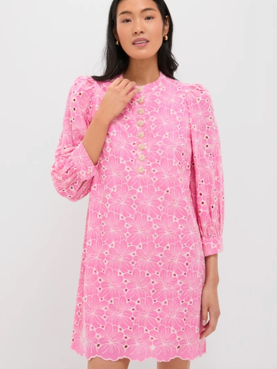 Pomander Place Dresses & Skirts - NWT Pomander Place Pink Floral Eyelet Samantha Dress S